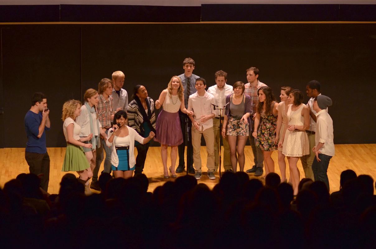 Co-ed a cappella group Soundbytes performed an energetic rendition of The Police's "Roxanne." (credit: David Chang/)