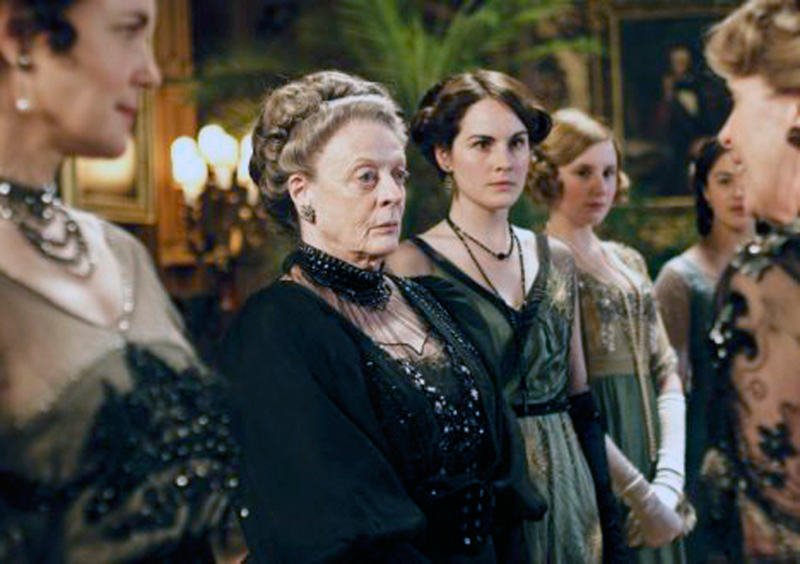 Actress Maggie Smith (center) stars on Downton Abbey, a show known for its accurate costuming. (credit: Courtesy of Evian Tsai via Flickr)