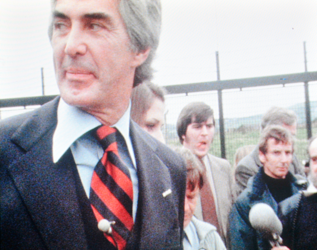 One of the films in the exhibit, Make it New John includes found footage related to the DeLorean Motor Company. (credit: Courtesy of Duncan Campbell and HOTEL, London)