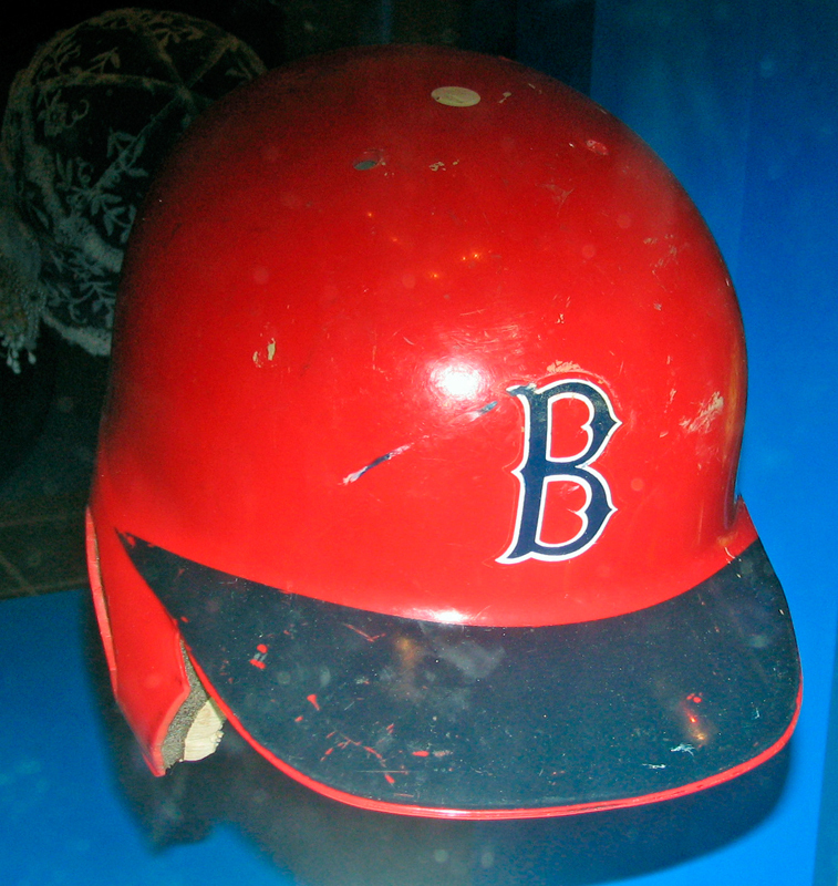 Carl Yastrzemski’s batting helmet preserved in the Smithsonian. (credit: Courtesy of treasuresthouhast via Flickr)