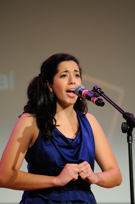 Sophomore decision science major Jessie Benenson performs "All for You" from _Seussical the Musical_. (credit: Courtesy of The Thistle)