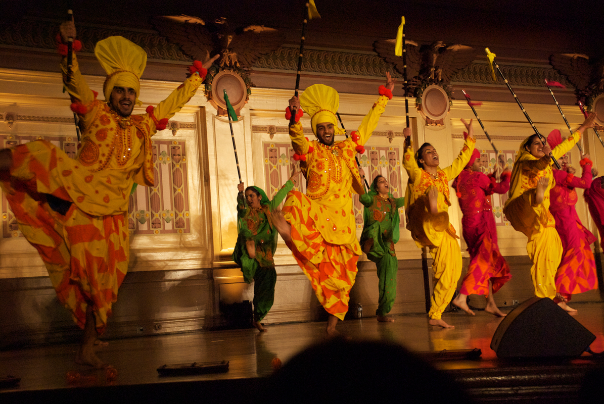 Cornell Bhangra took second place at Saturday night’s Bhangra in the Burgh. The team was one of eight bhangra groups that competed in the event. Above, members are pictured performing at last year’s Bhangra in the Burgh. (credit: Jessica Sochol/)