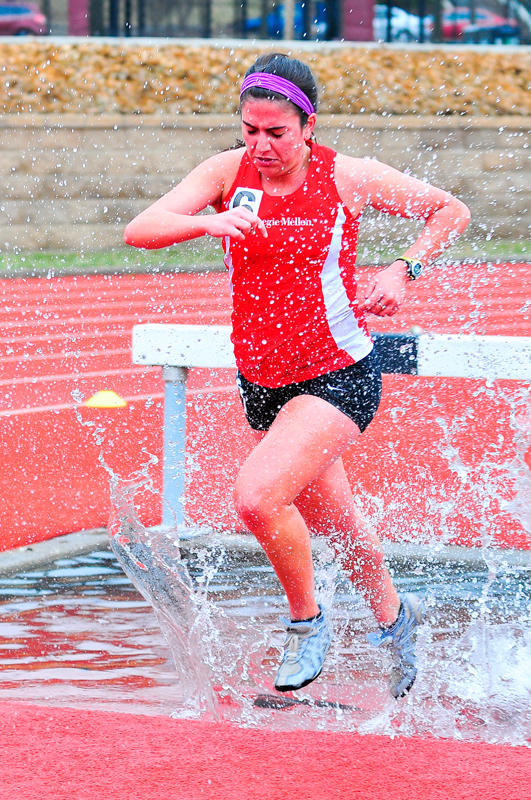 Junior Hailey Brown scored a victory in steeplechase. (credit: Jason Chen/)