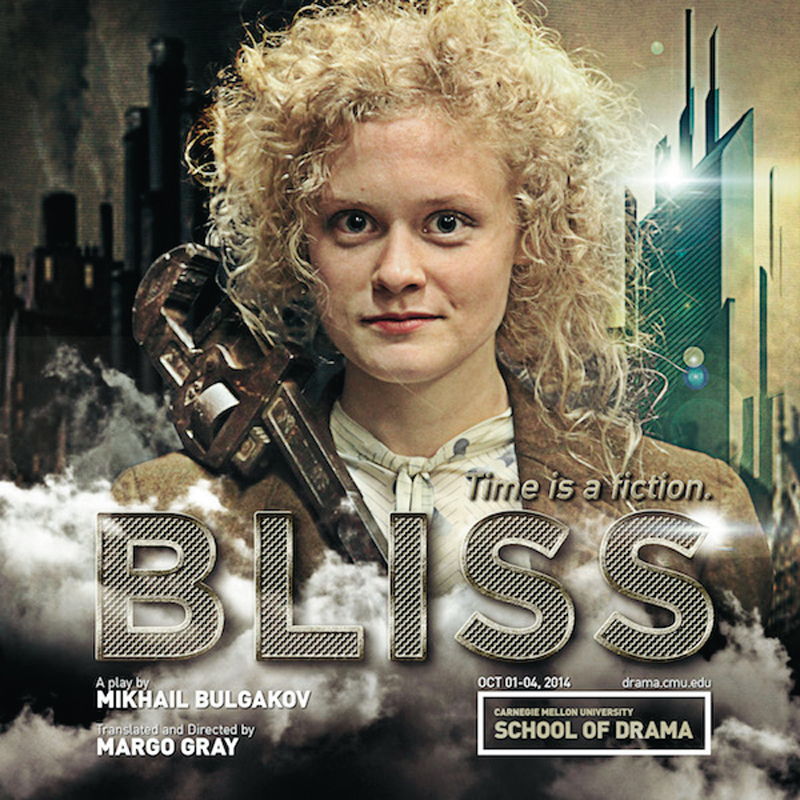 Senior acting major Kelsey Carthew portrayed engineer Rein in the School of Drama's production of Mikhail Bulgakov's Bliss, staged last week in the Rauh Theatre in Purnell. (credit: Photo courtesy of Jordan Harrison)