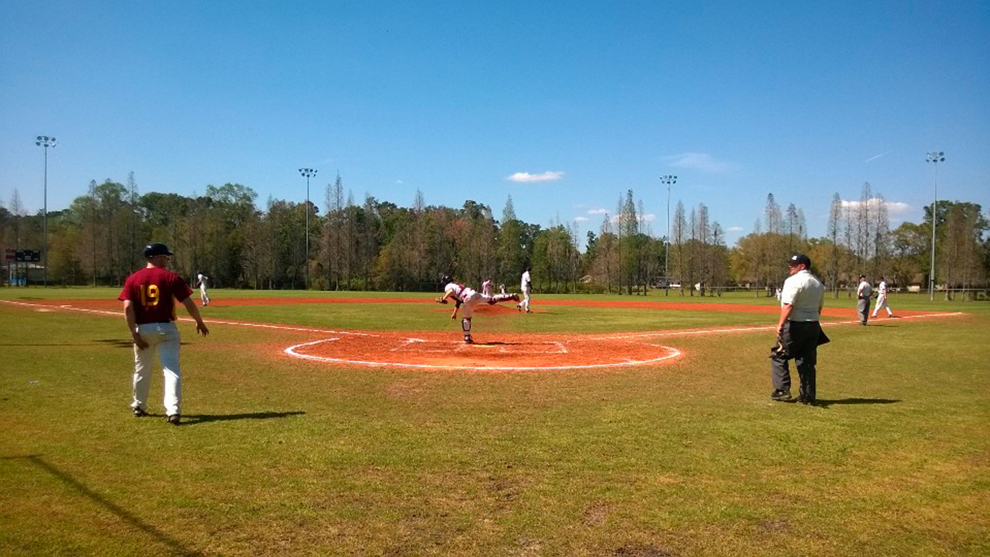 The Carnegie Mellon baseball team plays at the spring training event in Florida. (credit: Courtesy of Darryl Tan)
