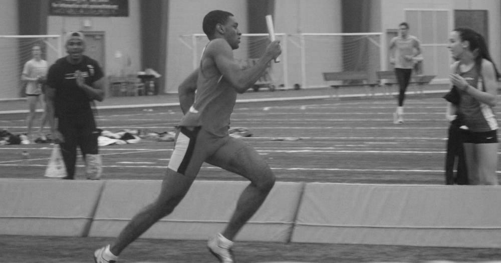 A Carnegie Mellon runner makes his way around the track at the Bob Shannon Invitational meet on Saturday. (credit: File Photo Courtesy of CMU Athletics)