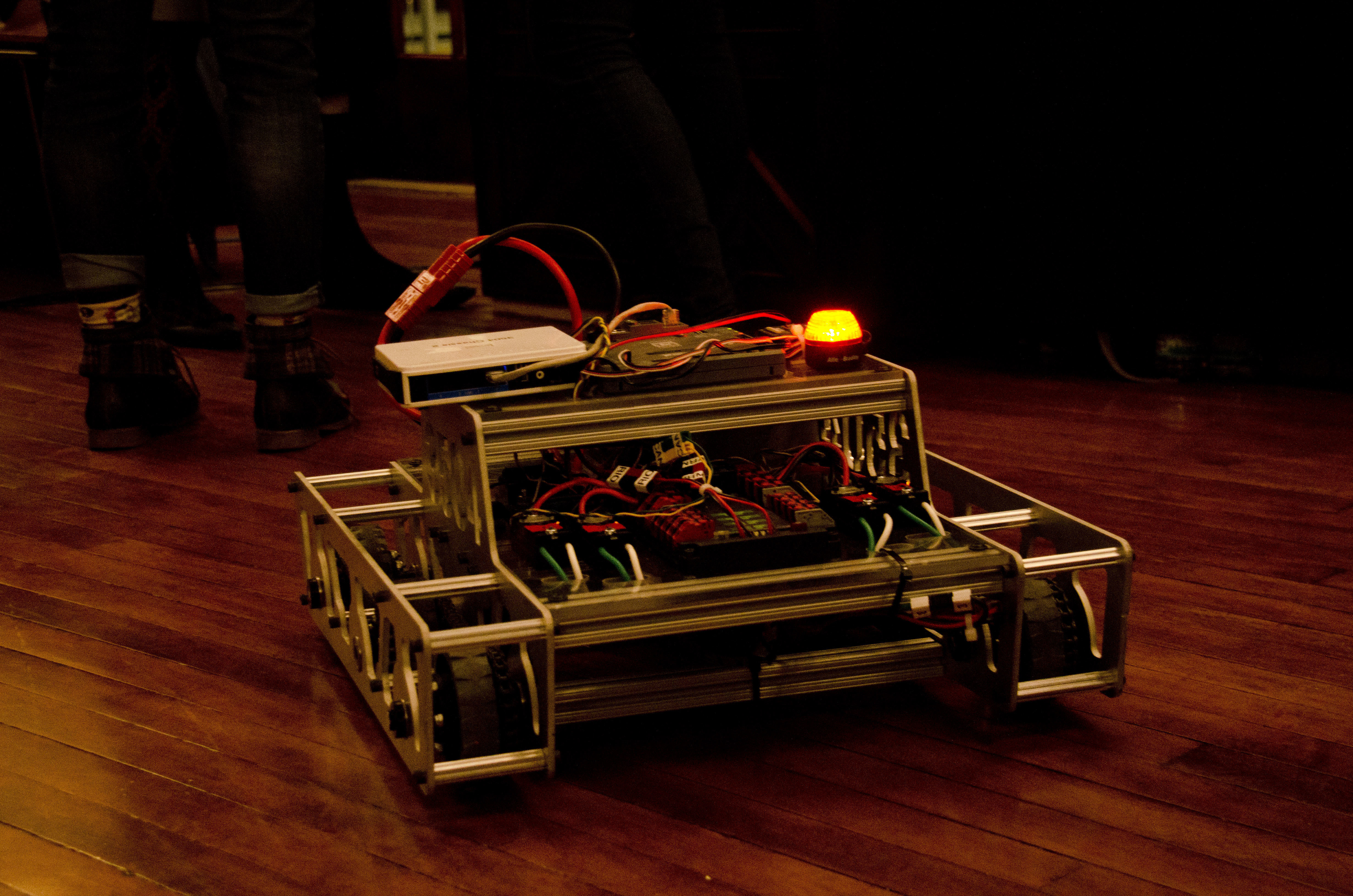 The "Inspiring Girls through Robotics" exhibit, hosted by Carnegie Mellon, showcased a chassis building kit constructed by Girls of Steel Robotics, a K-12 outreach program run by CMU's Field Robotics Center. (credit: Theodore Teichman/Photo Editor)