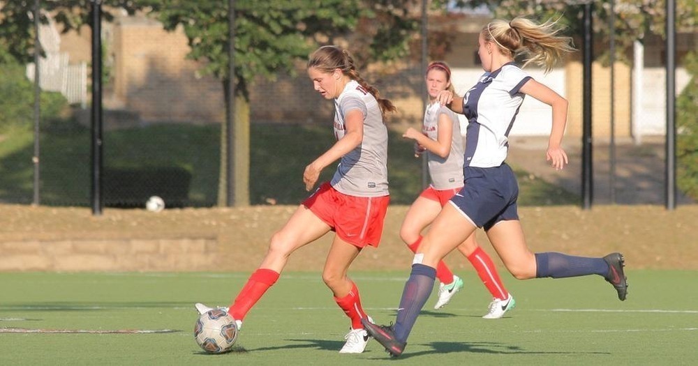 The women’s soccer team kept Nazareth on the defensive all game. (credit: Courtesy of CMU Athletics)